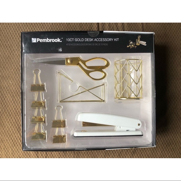 Pembrook Other - Pembrook 10 piece Gold Desk set